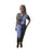 Contrast Denim Crop Top & Drawstring Pants Set