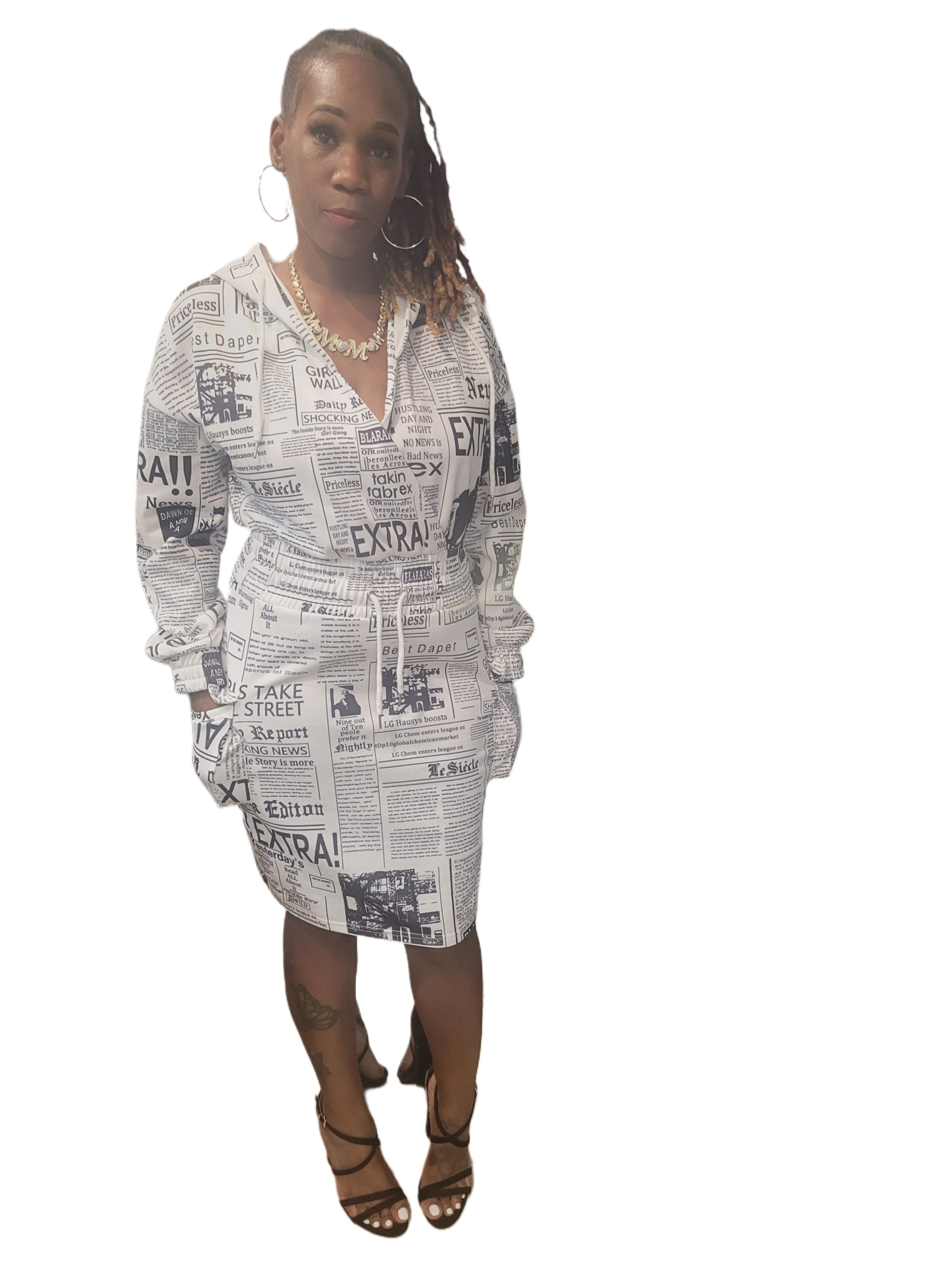 Newspaper Dress – The Fashion Queen Store